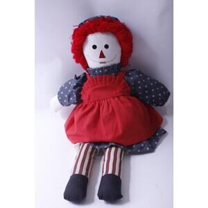 Raggedy Ann in Stars and Stripes Outfit, Cloth Doll, Red-White-Blue, 723